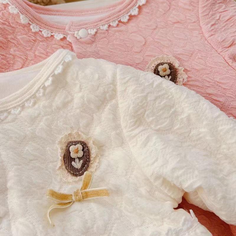 Stylish Baby Girl Romper: Trendy Double-Layer Onesie for Spring/Autumn