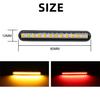 2 X Dual Color Motorcycle Flowing Turn Signal Rear Brake License Plate Light Bar