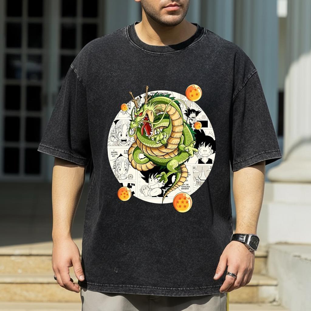 Relaxing and Comfortable Dragon Ball Z Goku Anime Graphic Vintage Tee Dragon Ball Z Gift New Cotton Summer Men Tshirt L