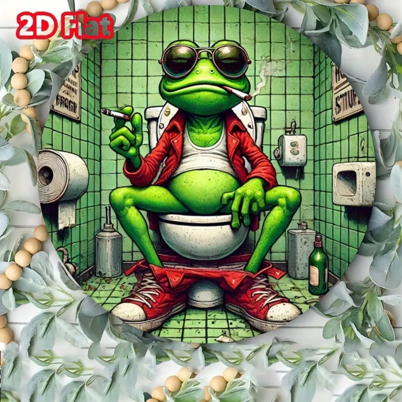 Винтажная металлическая жестяная табличка Лягушка Юмор Декор для домашнего бара 20x20