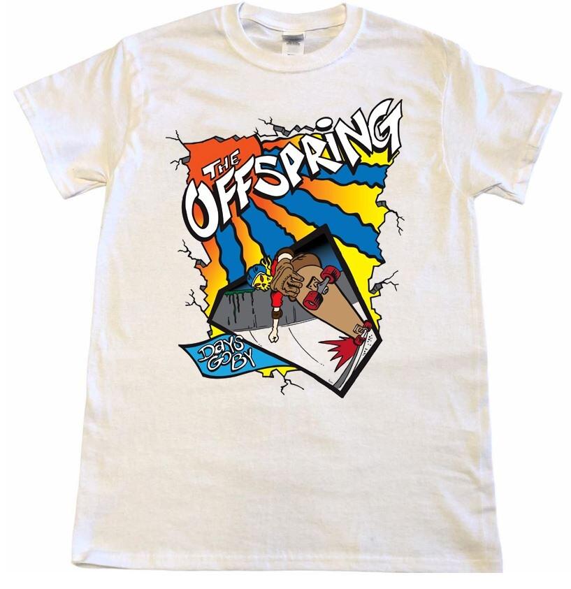 Vintage The Offspring rock tour poster short sleeve white classic shirt S