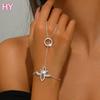 HY New Sexy One-Piece Gold Plated Diamond Mesh Bracelet Fashionable Link Jewelry for Weddings and Parties