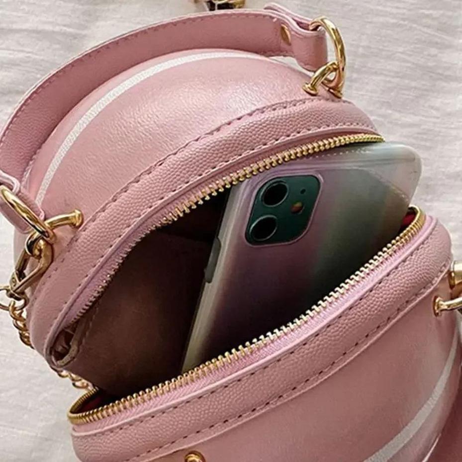1 Pcs Baobao Women's New Network Red Football Bag Personalized Fun Pink Basketball Bag Ins Versatile Chain Shoulder Bag