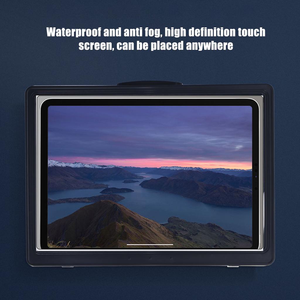 Bathroom Waterproof Anti Fog Mobile Phone Case Wall Mount Sealed Protective Cover Computer Tablet Storage Case Box