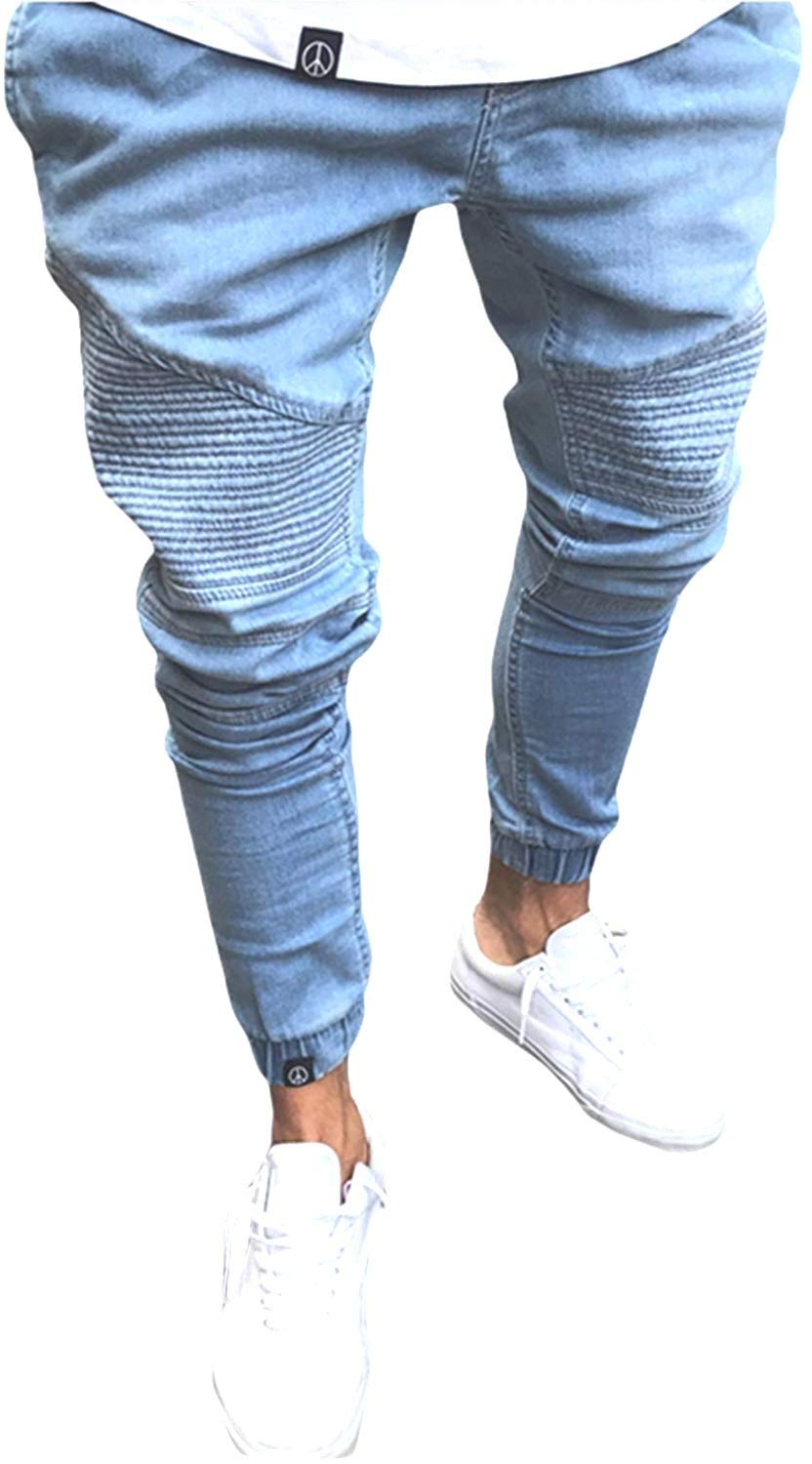 

Petite de Français Biker Pants, Jeans, Plus Sizes, Stretch, Straight, Men s, Blue, Straight Jeans, Slim Fit, Rib 4 (Blue, 02 M)