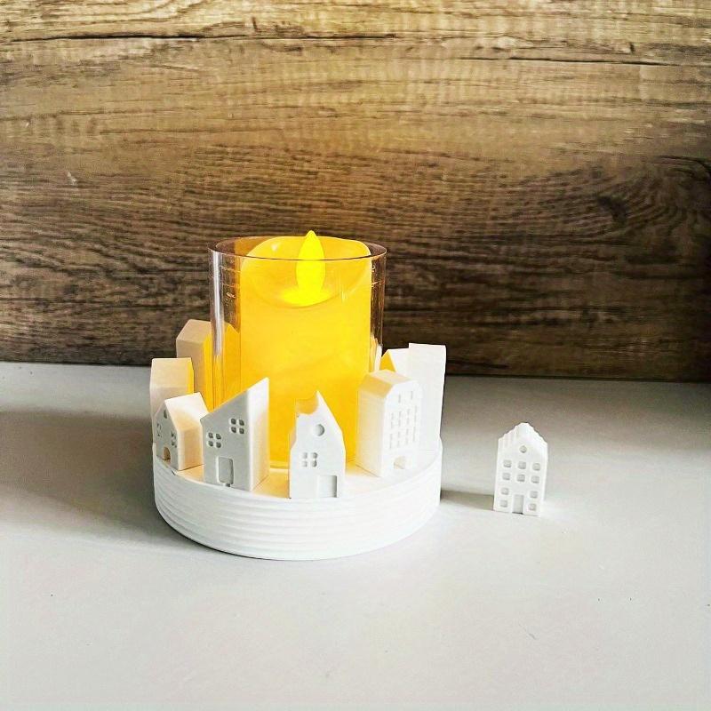 3D Nordic Style Small House Silicone Mold 12-hole House Candle Molds Mini Houses Plaster Concrete Cement Mould Aroma Soap Molds