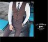 Korean Style Men's Slim Fit Formal Three-Piece Suit