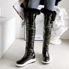 Warm Fur Plush Snow Boots Women Winter Shoes Down Black White Over Knee High Boots Female Waterproof Comfortable Long Rain Shoes