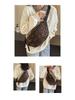 Leopard Print Large Capacity Canvas Crossbody Dumpling Bag - Casual Summer Shoulder Bag.