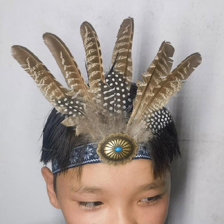 Elegant Feather Headband Cosplay Costume Ethnic Hairband For Adult Children Stage Props Accessories and Themed Parties