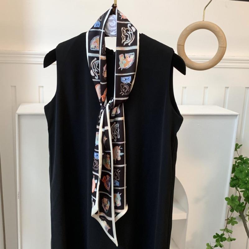 Silk Scarf, Long Strip, Versatile Shirt, Neck Protection, Scarf, Silk Scarf, Multi-purpose Headscarf, Headband, Hair Tie, Decorative Waist Belt.