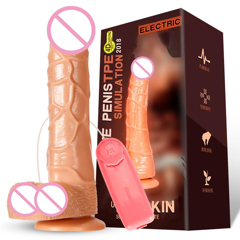 Dildo Vibrator Erotisches Sexspielzeug Realistischer riesiger Penis Starker Saugnapf Vibratoren für Frauen Vibrierende Produkte für Erwachsene Sexshop
