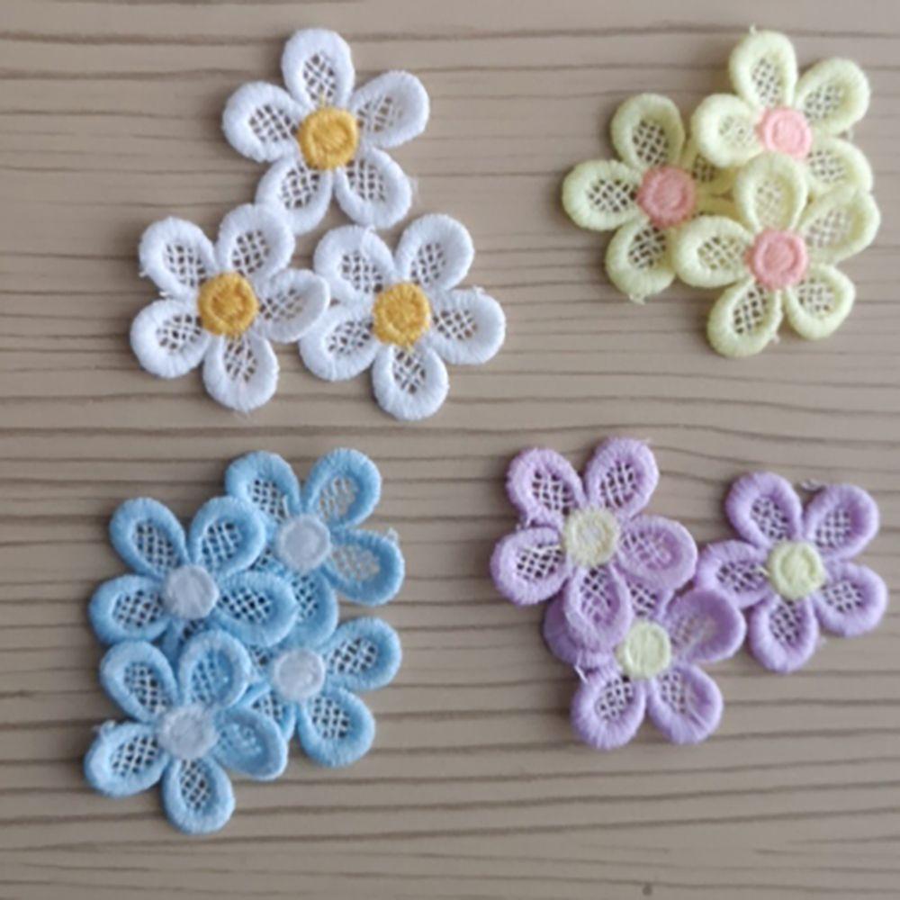 Supplies for Girls Embroidered DIY Crafts Headwear Accessories Knitting Material Flower Patches