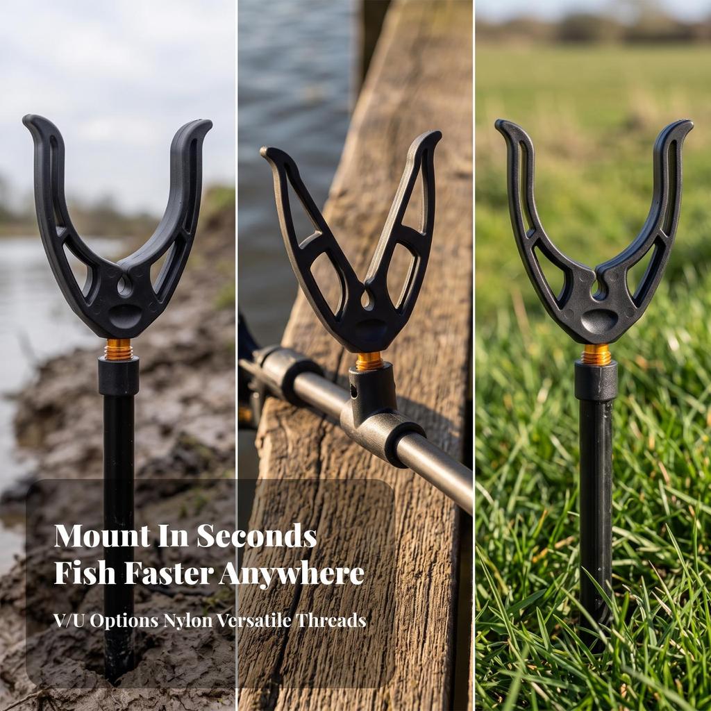 Easy Installation Fishing Rod Rest | Reliable Grip, Head, Compatible,