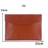 A6 A4 Leather File Folder Data Package Document Bag Card Holder Fashion Briefcase Contract Bill File Bag School Office Supplies