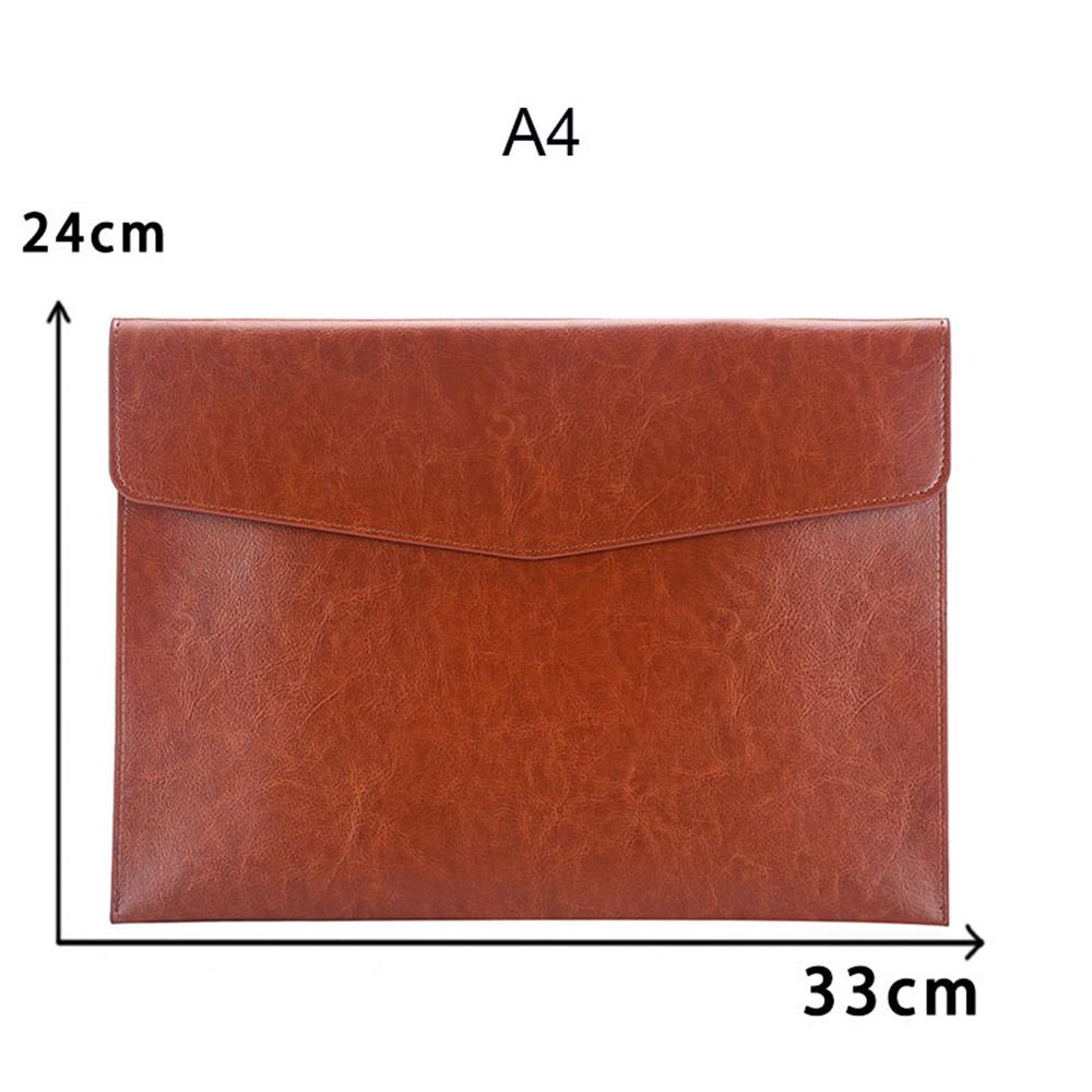 A6 A4 Leather File Folder Data Package Document Bag Card Holder Fashion Briefcase Contract Bill File Bag School Office Supplies