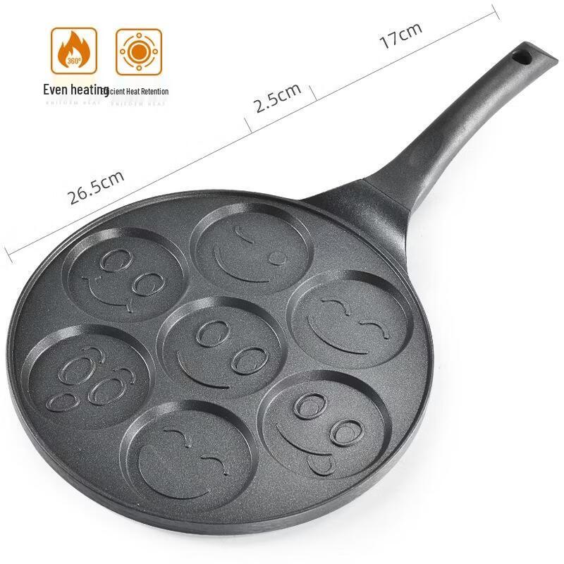 SEE KEAN Seven-Hole Non-Stick Smiling Face Waffle & Egg Pan