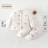 Unisex Baby Quilted Cotton Padded Jacket & Innerwear Set - Thickened Winter Coat (120g)