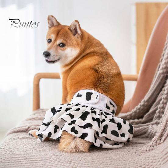 Pet Menstrual Pants Washable Fastener Tape Dog Diaper Reusable Fashionable Print Pet Physiological Pants Pet