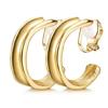 9x  No Piercing Required Earrings Creative Gold Plated Clip On Earrings No Pierced Comfort Fit For Women