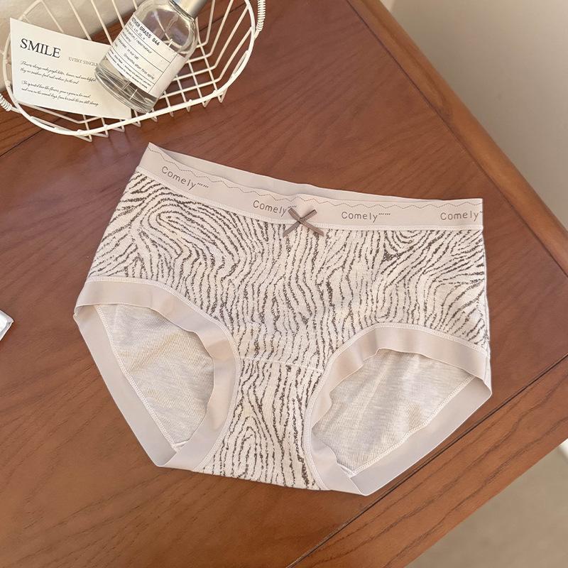 Ladies Summer Pure To Pure Cotton 7A Antibacterial Extension Crotch No Scar Middle Waist Triangle Briefs