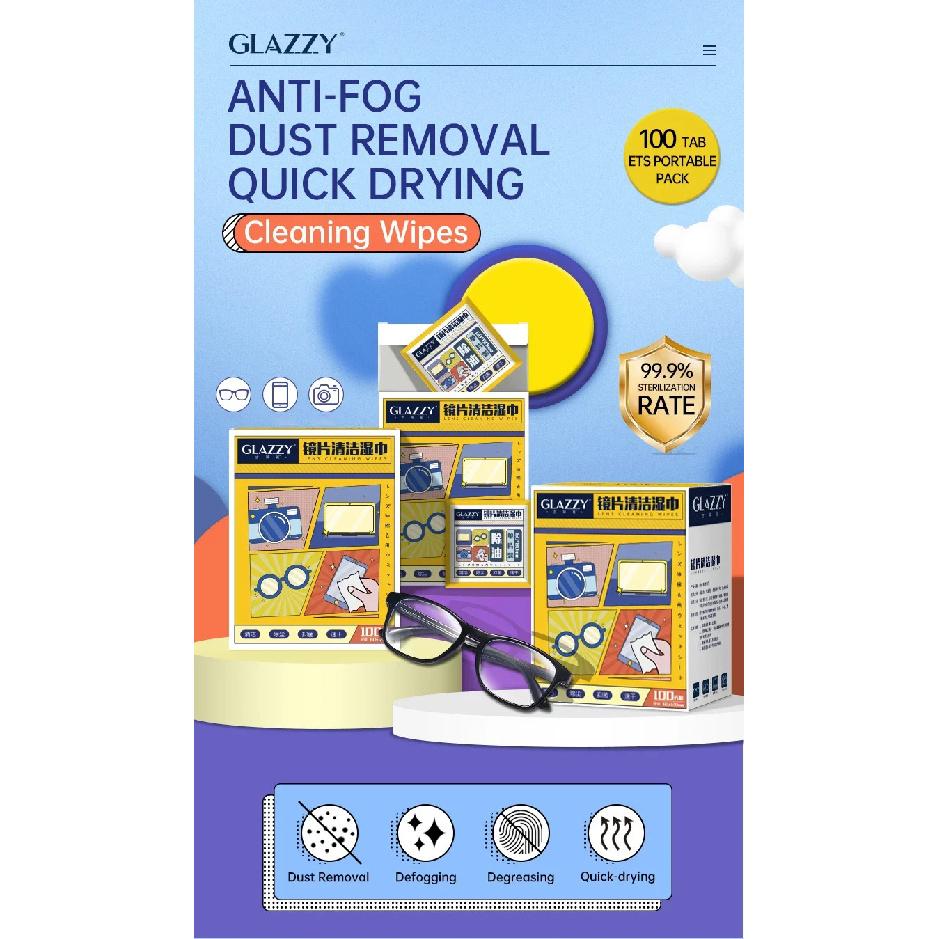 10-100pcs 100-Count Disposable Glasses Cleaning Wipes, for Glasses, Screens, and Lenses