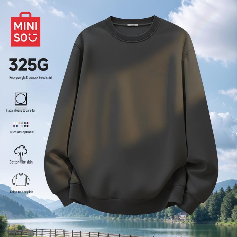 MINISO Men's Heavyweight Crewneck Sweatshirt