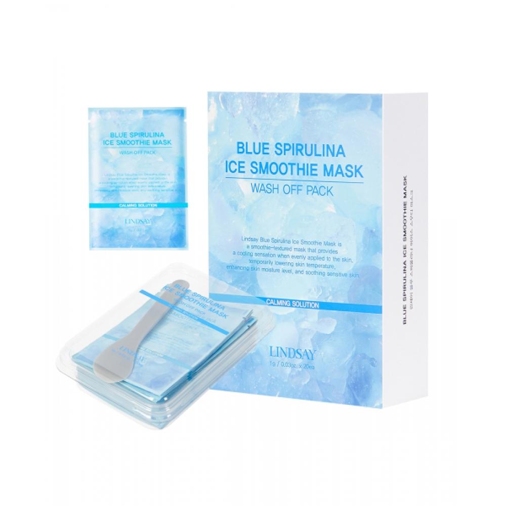 

Lindsay Madecassoside 1 Day 1 Pack Blue Spirulina Ice Smoothie Mask 1g 20 Sheets Blues Spirulina Ice Smoothie Mask 1gx20ea