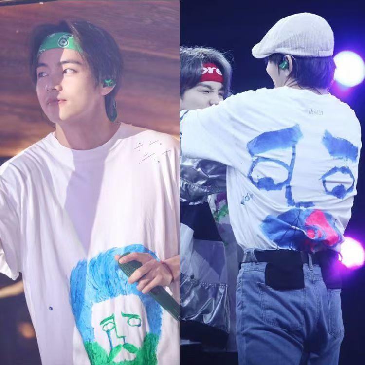 BTS Same Graffiti Concert T Shirt Kpop Fashion Printed Summer T