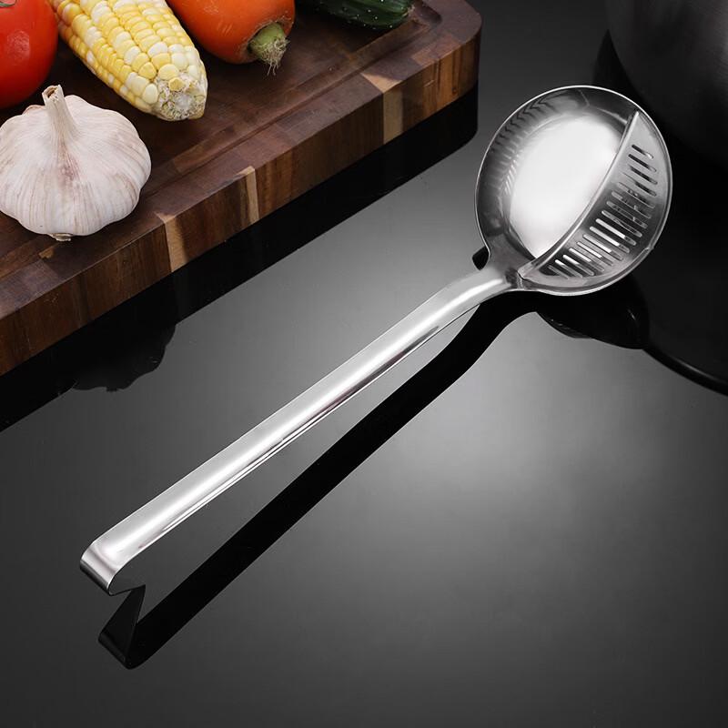 304 Stainless Steel 2-in-1 Soup Ladle & Skimmer Set (2-Pack)