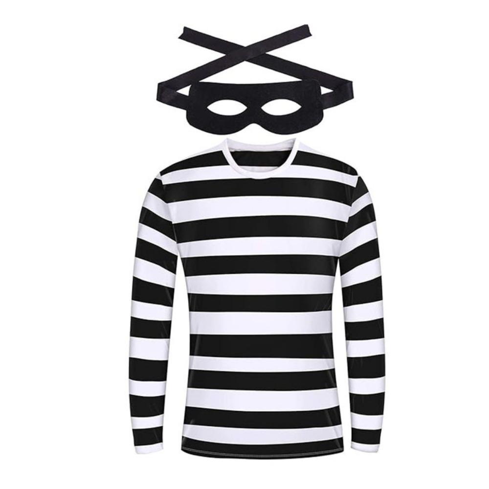 Film Sträfling Dieb Kinder Cosplay Kostüm Bankräuber Verkleidung Zubehör Set Halloween Karneval Party Kleidung Rollenspiel