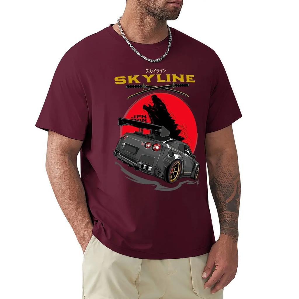 Monster Skyline GTR JDM Car T Shirt Harajuku Short Sleeve T-shirt Cotton Graphics Tshirt Tops