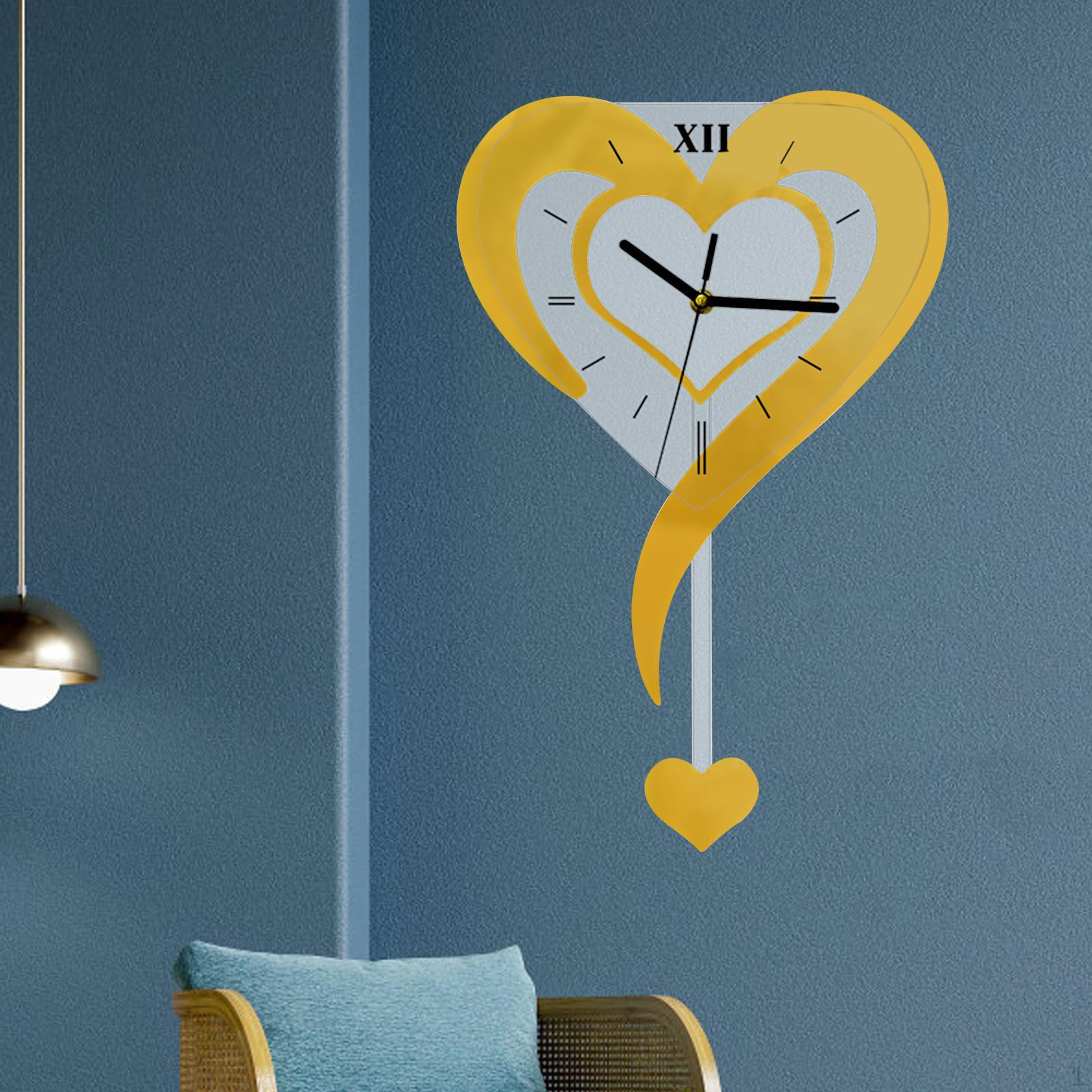 

Часы Бесшумные Легкие Стильные Многофункциональные Настенные Акриловые для Кухни Домашнего Декора золотой