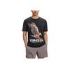 Under Armour Project Rock Animal Print Crew Neck T-Shirt Men Tops Black 1383224-001