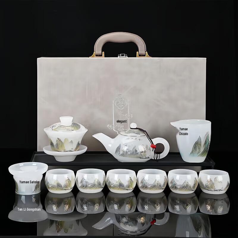 Mode Lanka Glazed Kung Fu Tea Set - Thousand Miles F-style