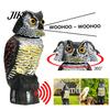 Humane Bird Control Solution Garden Owl Decoy Weatherproof Scarecrow with 360-Degree Rotating Head Non-fading Statue Squirrel Deterrent To Scare Birds