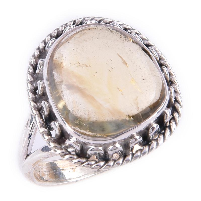 Natural Citrine Gemstone Handmade 925 Solid Sterling Silver Ring Size 7 l2I87