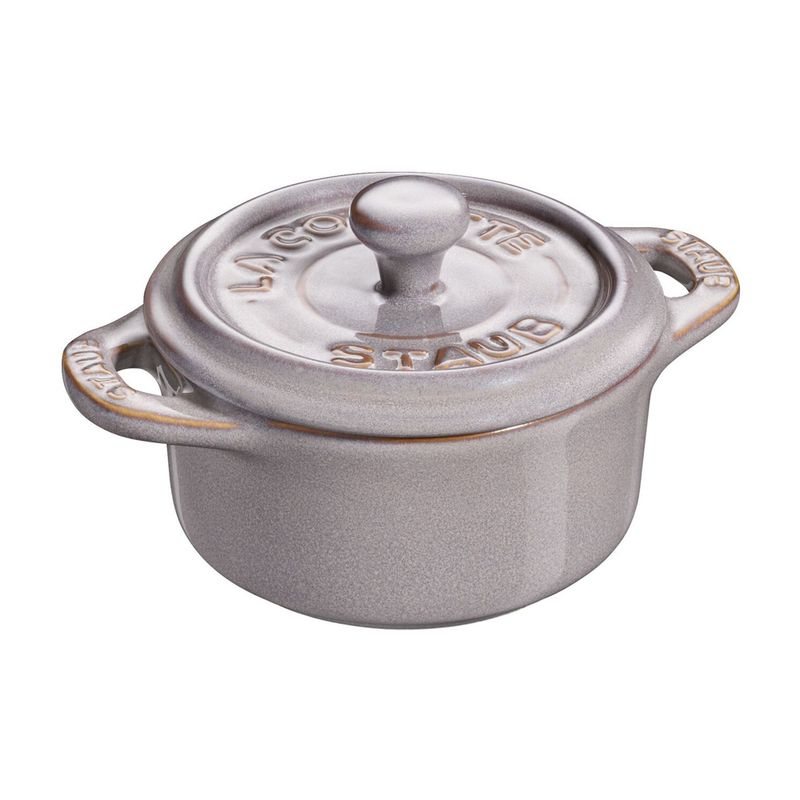 Staub Ceramic Mini Cocotte Round 10cm (Antique Gray)