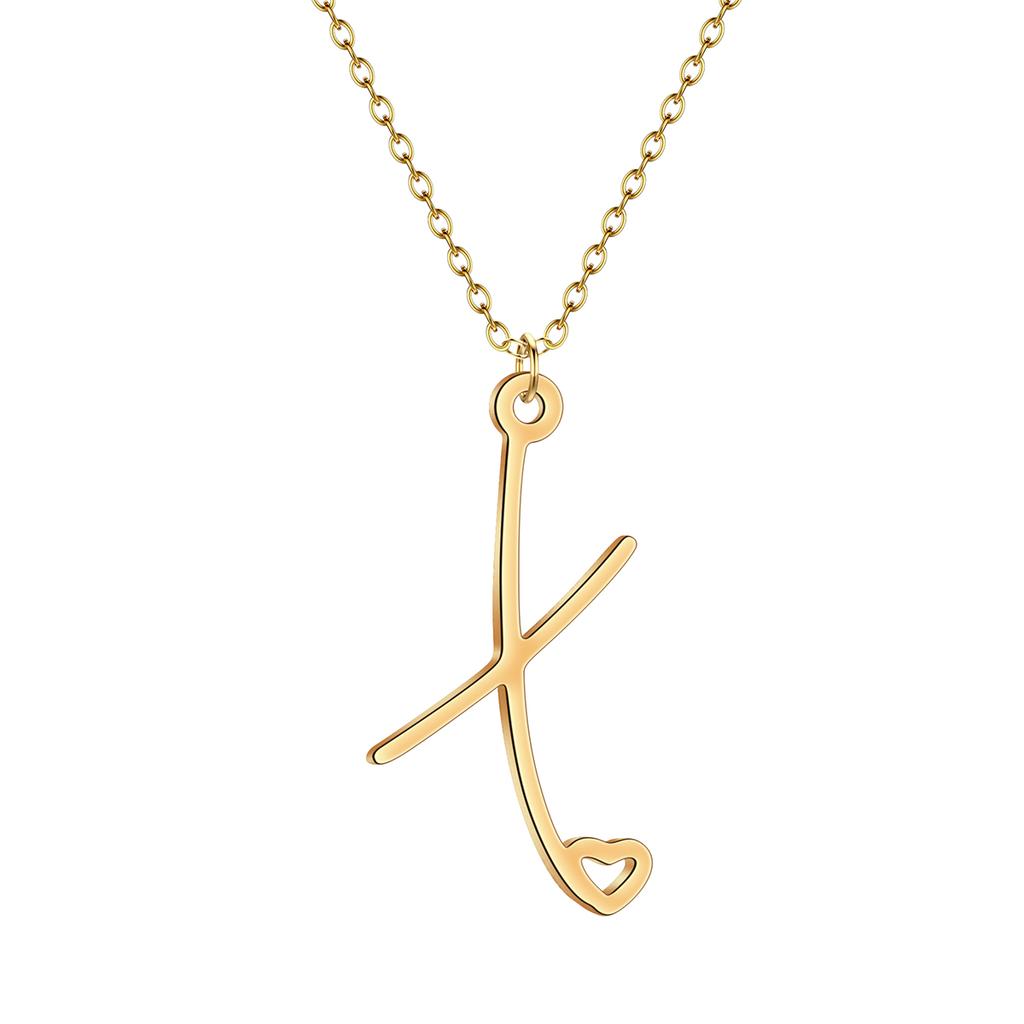 Kinitial Dainty Initial Letter Necklaces For Women Minimalist Stainless Steel Initial Necklace Femme Wedding Jewelry Gift