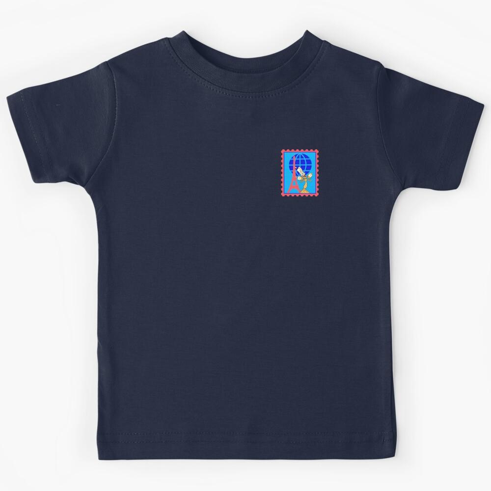 Bonjour! Epcot-inspired World Showcase Stamp featuring France Kids T-Shirt 170