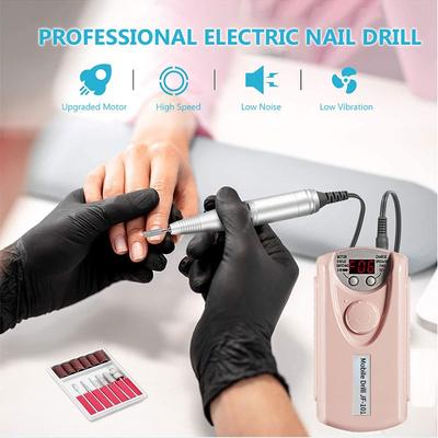 Máquina de manicure elétrica portátil para polimento de unhas em gel acrílico, lixadeira de unhas, equipamento recarregável para arte em unhas