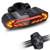 Extractme Bicycle Rear Light Alarm Waterproof Rechargeable Scooter Bike Turn Signal Warning Lamp Auto Brake Light