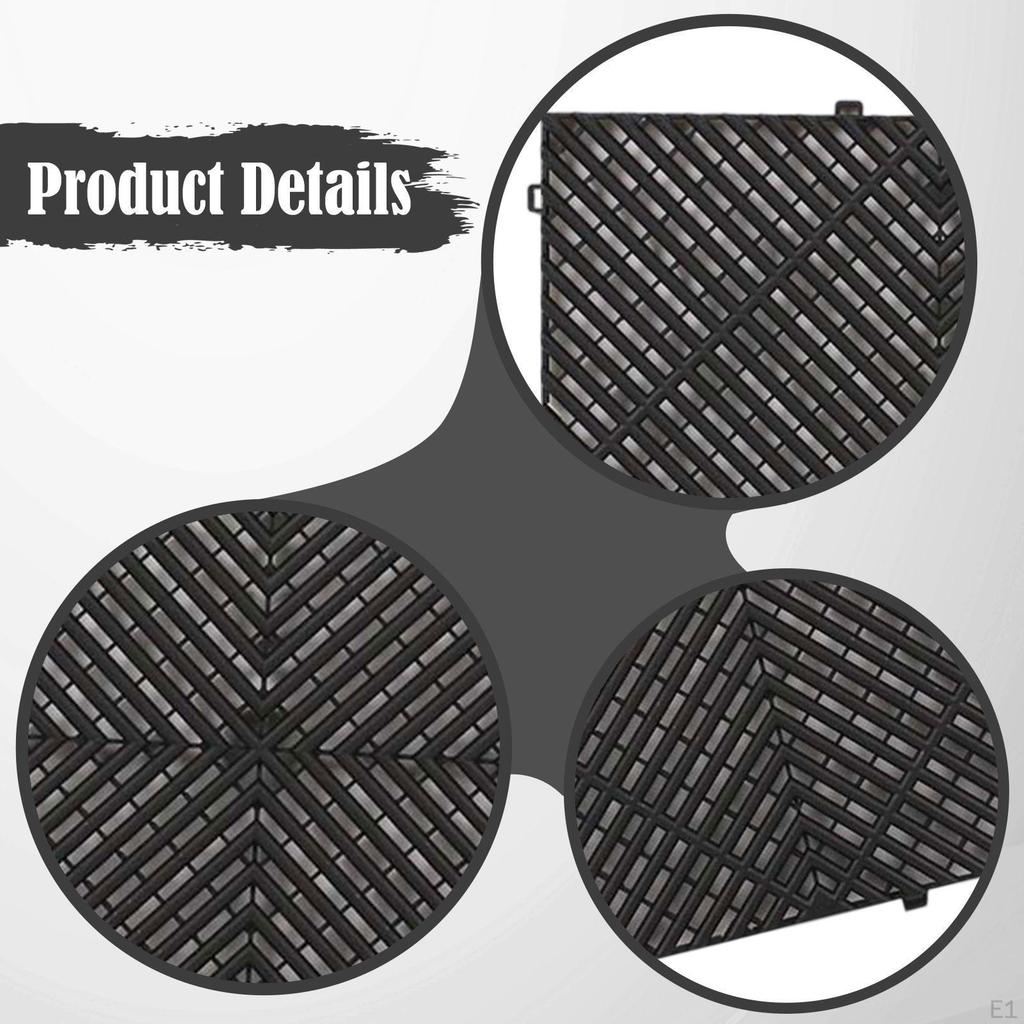 Floor Tile Interlocking Drainage Mat Modular Cushion Indoor Outdoor Shock Absorbing Nonslip PP
