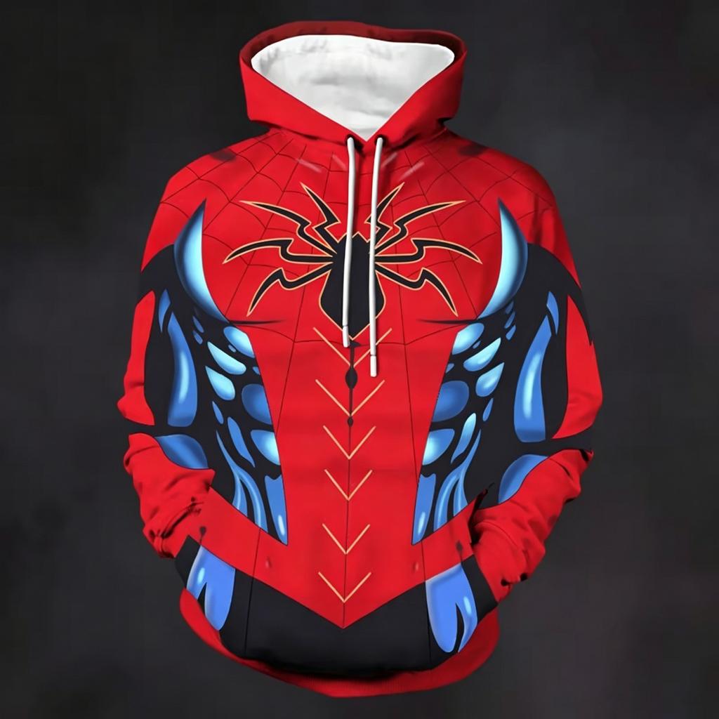 Unisex Casual Loose Fit Long Sleeve Graphic Print Pocket Hoodie for Men and Women