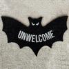 Unwelcome Bat Shaped Mat Spookys Front Door Welcome Mat for Living Room Decor