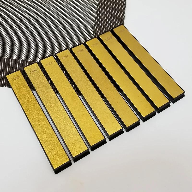 Professional Golden Diamond Plate Kitchen Knife Sharpener Stone Whetstones Knife Sharpening Tool