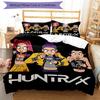 Set Biancheria da Letto KPop Demon Hunters 3 Pezzi Copripiumino Chiusura Include 1 Copripiumino & 2 Federe, Morbido e Confortevole per Tutte le Stagioni.