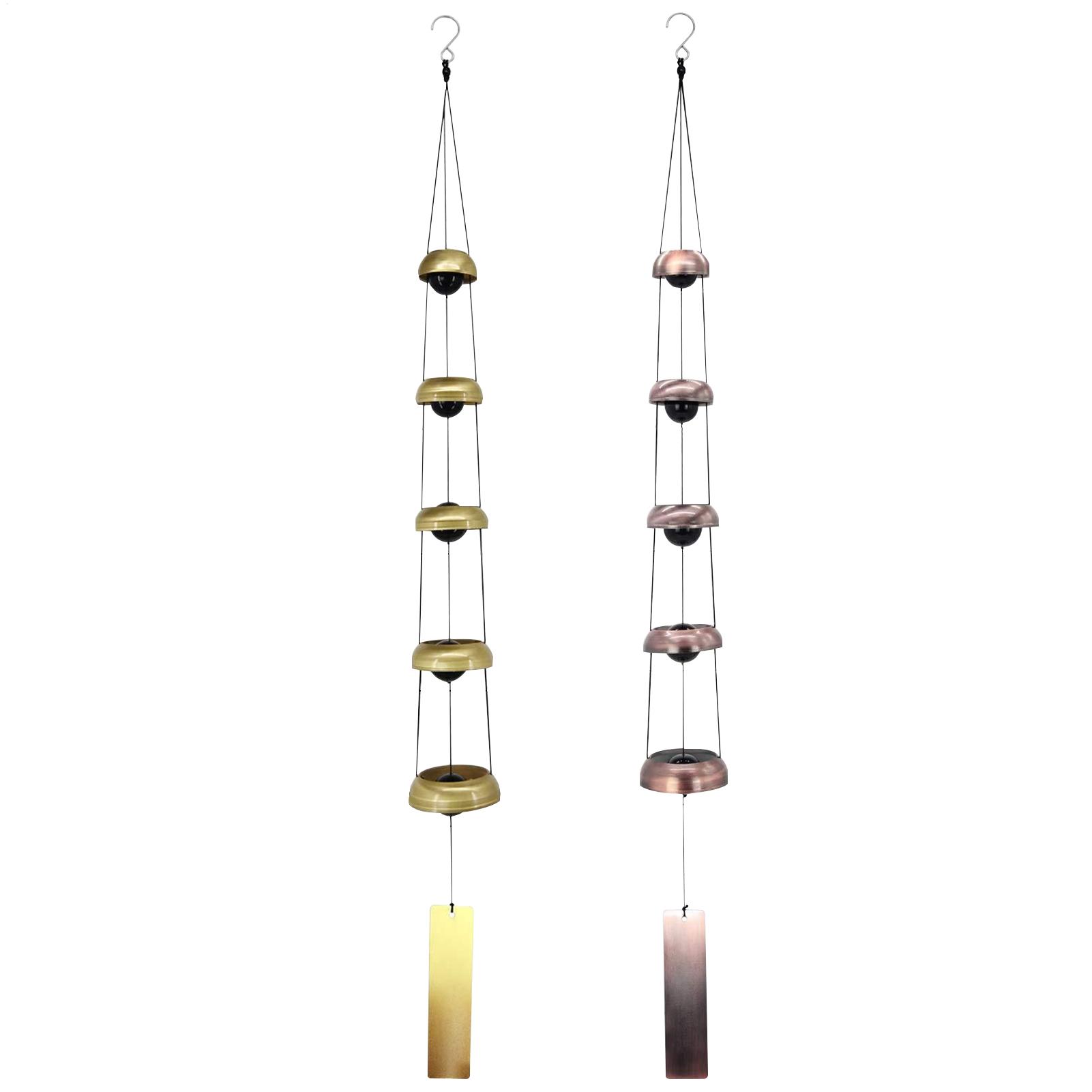 Blessing Wind Chime, Outdoor Copper Wind Chime, Unique Zen Feng Shui Wind Chime, With 5 Bells, Garden Wind Chimes Decor