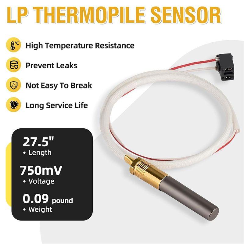 ABUL-For Rheem, Ruud, Richmond Water Heater LP Thermopile Sensor Replacement Kit- Compatible Models SP20824/SP21058