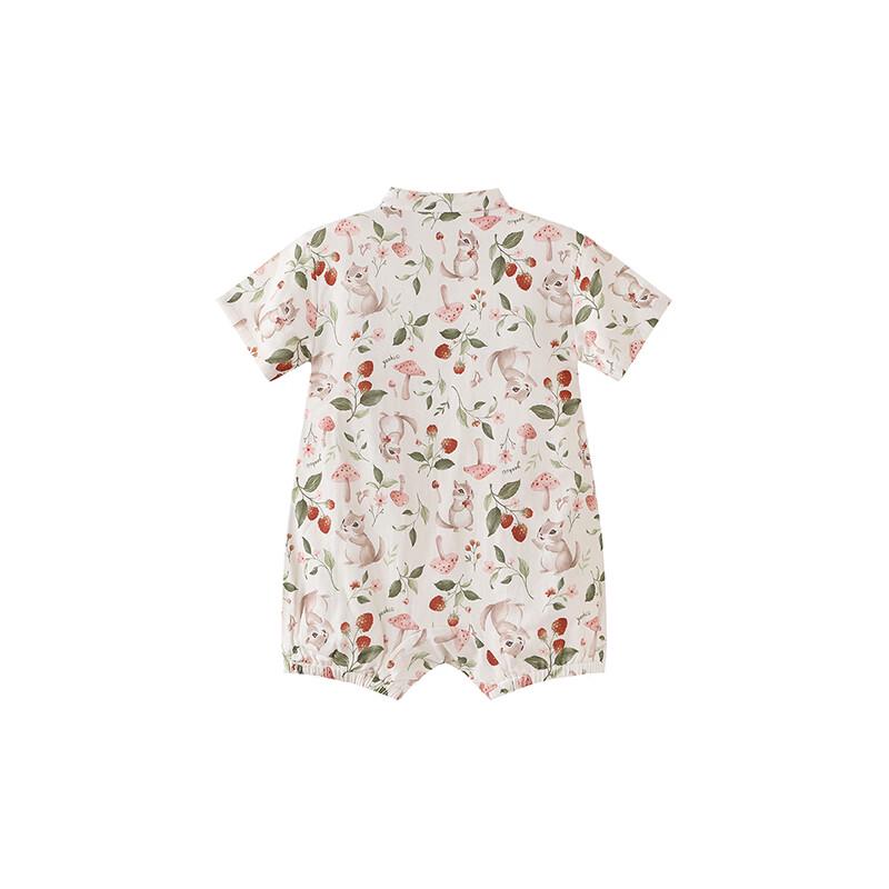 YEEHOO Baby Summer Breathable Short-Sleeve Romper